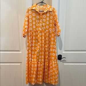 Floral Orange Women's Dress